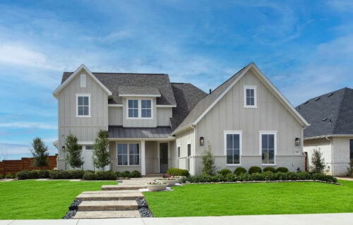 Exterior of two-story home