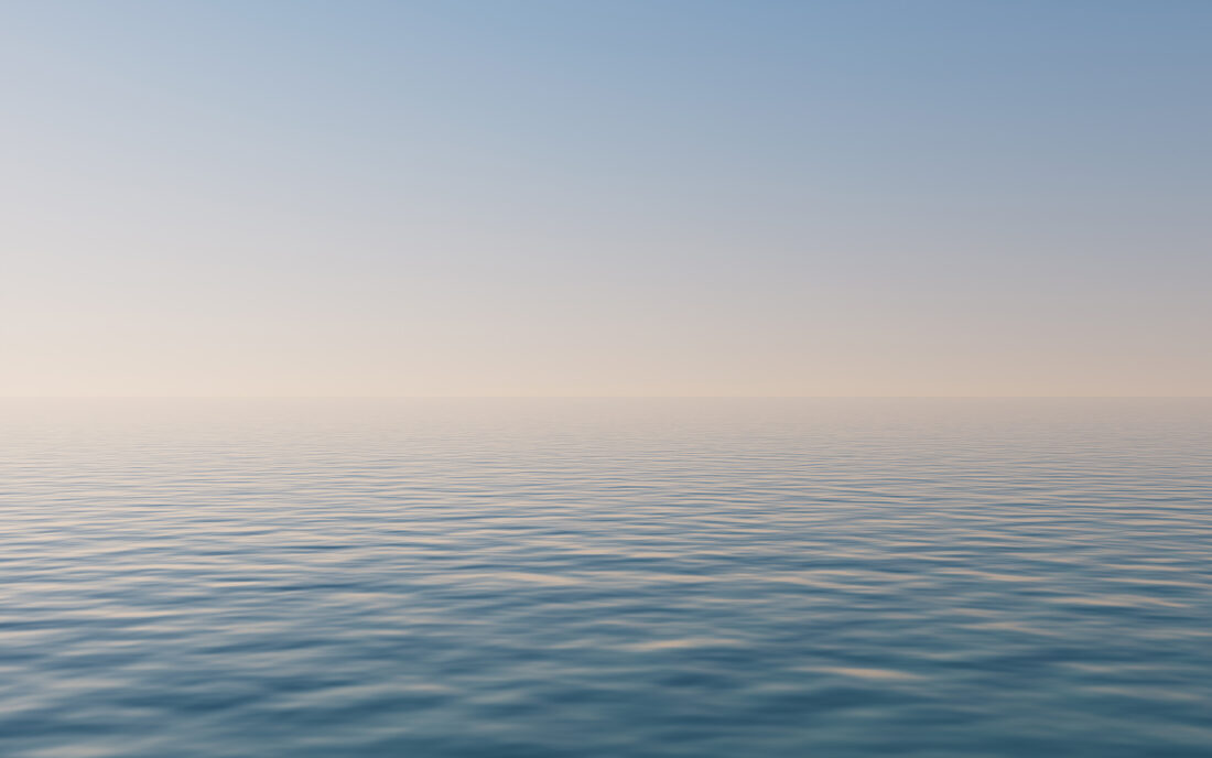 Water surface at sunset