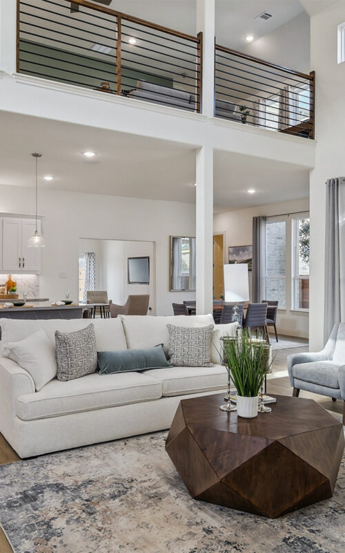 interior living and kitchen area of a home